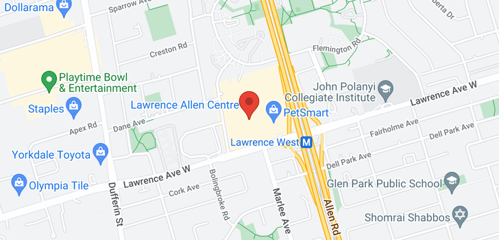 map of #245 -700 LAWRENCE  AVE W